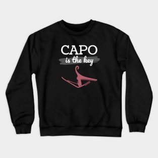 Capo is the Key Rose Gold Capo Dark Theme Crewneck Sweatshirt